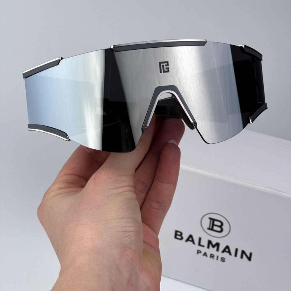 Balmain Black and Silver Sunglasses